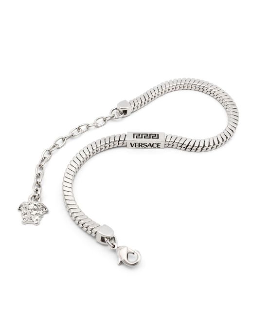 Versace White -tone Snake-chain Bracelet - Men's - Metal for men