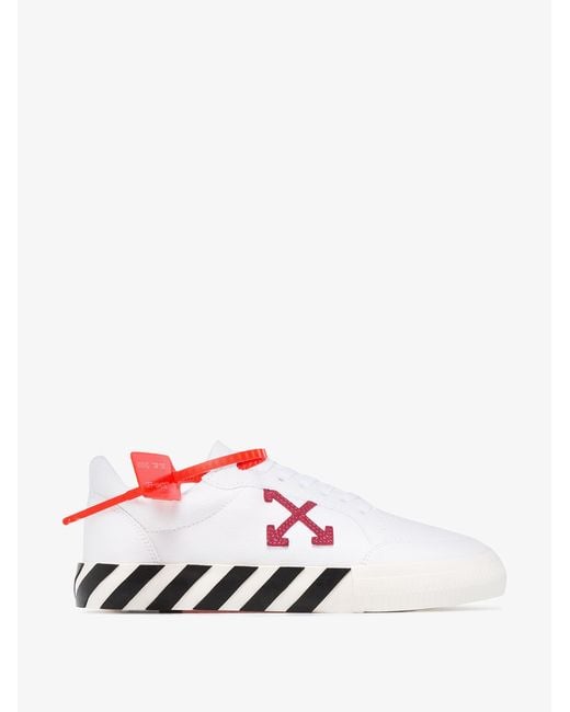 Off-White c/o Virgil Abloh White Low Vulcanized Canvas Sneakers