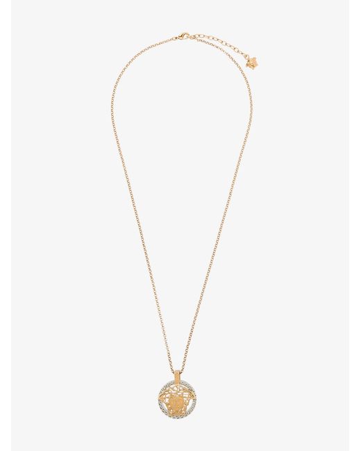 Versace Metallic Two-tone Medusa Pendant Necklace for men