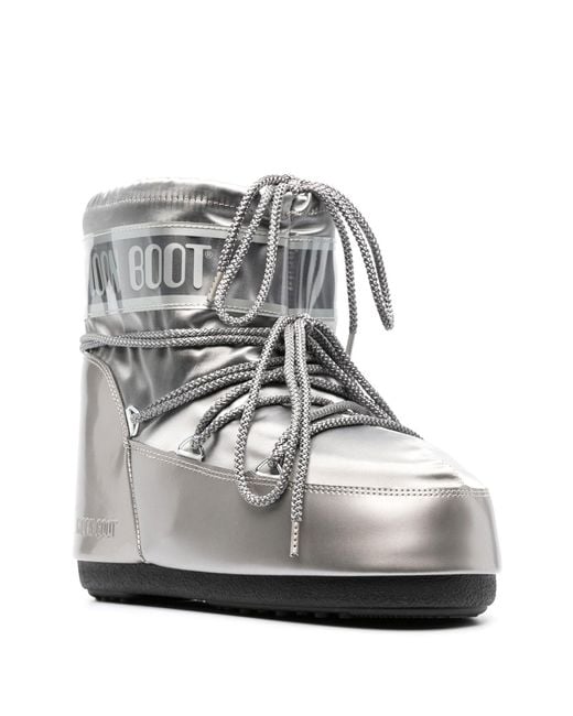 Moon Boot Icon Lace-up Boots in Gray | Lyst