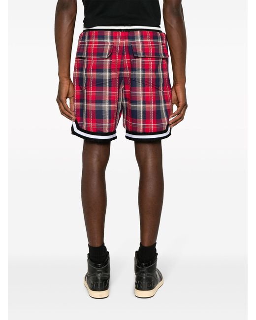 Rhude Court Flannel Shorts in Red for Men | Lyst UK