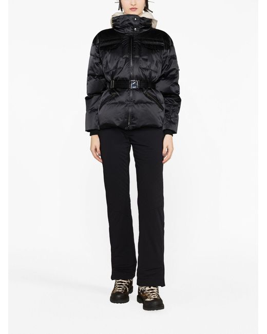 Bogner Adele Belted Padded Ski Jacket in Black Lyst UK