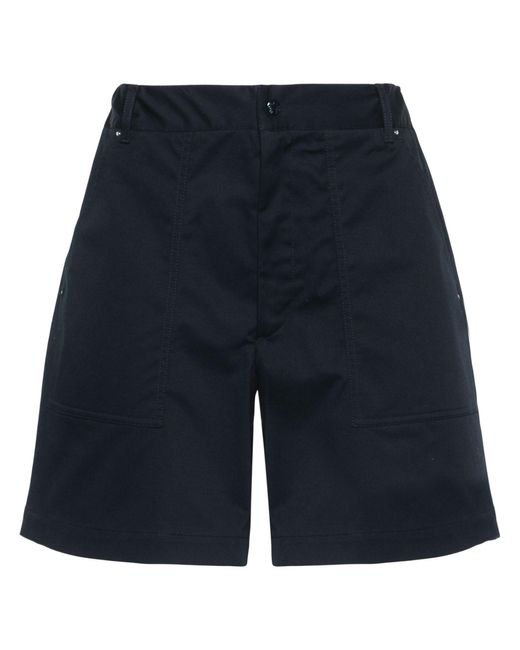 Moncler Blue Logo-patch Shorts - Men's - Elastane/cotton for men