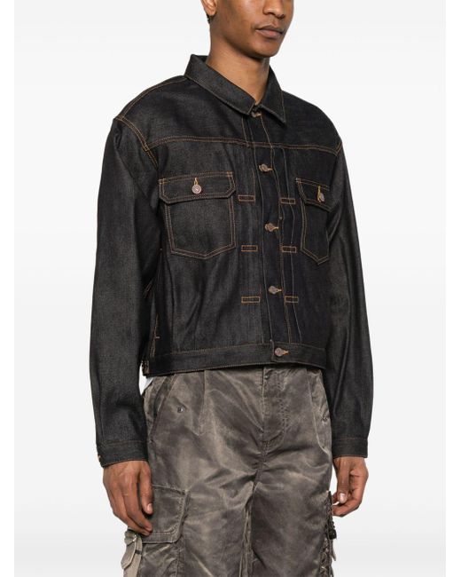Visvim Black 101 Unwashed Denim Jacket for men
