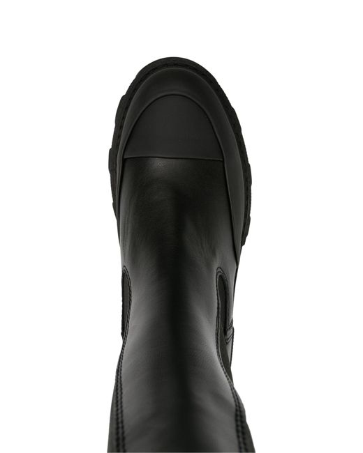 Ganni Black Chelsea Mid Leather Boots