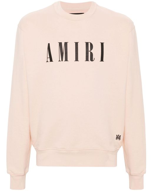 Amiri Pink Neutral Logo-print Cotton Sweatshirt - Men's - Cotton for men