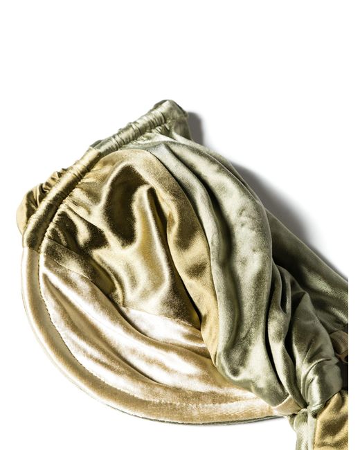 Isa Boulder Natural Gold-tone Reversible Twisted Bikini Top - Women's - Elastane/nylon/polyester