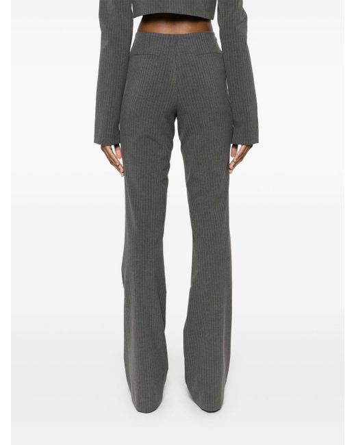 Entire studios Gray Pinstriped Flared Trousers