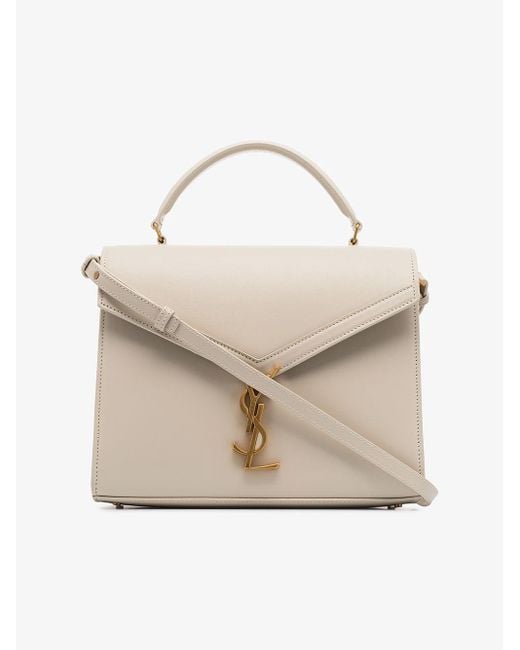 Saint Laurent Nude Cassandra Top Handle Tote Bag in Natural Lyst
