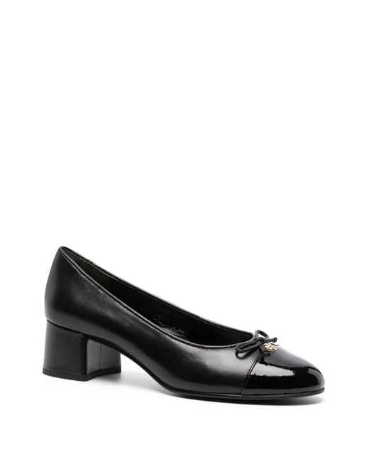 Tory Burch Black Bow Leather Pumps