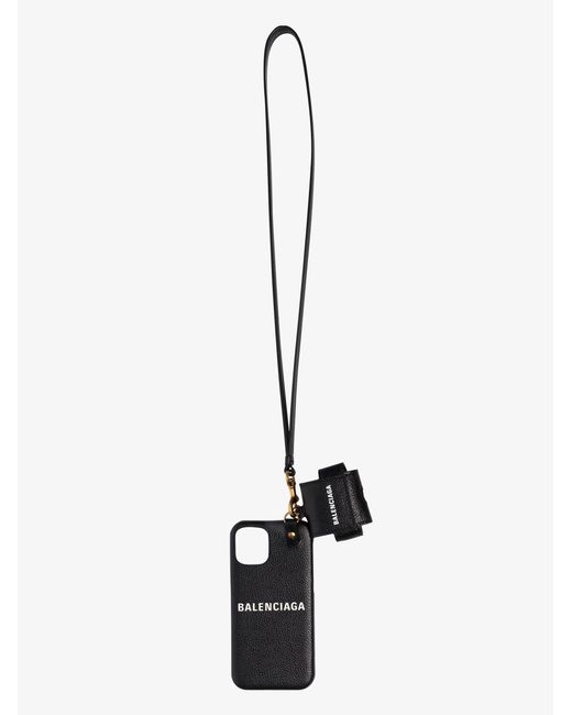 Balenciaga Black Iphone 12 Airpods Case