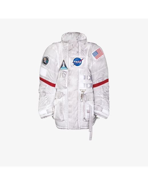Balenciaga White Nasa Space Parka Coat for men