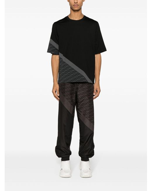 Fendi Ff Monogram Cotton T shirt Men s Cotton in Black for Men