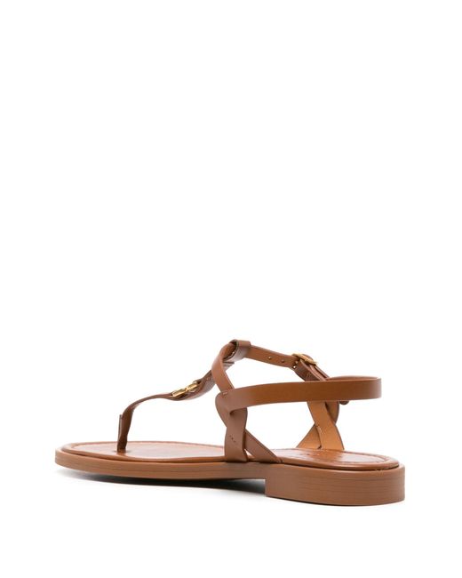 Chloé Brown Marcie Leather Sandals