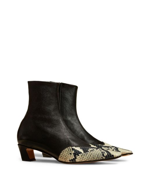 Khaite Black The Nevada 40 Ankle Boots - Women's - Lamb Skin/calf Leather/leather