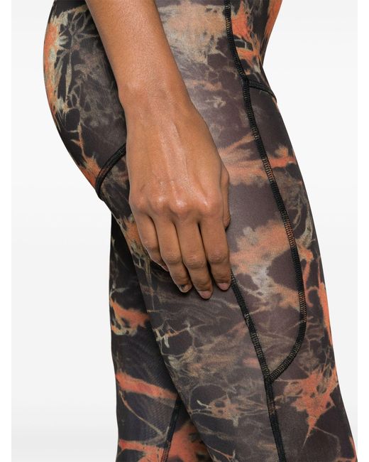KNWLS Gray Halcyon Acid Flame-print leggings - Women's - Polyester/elastane