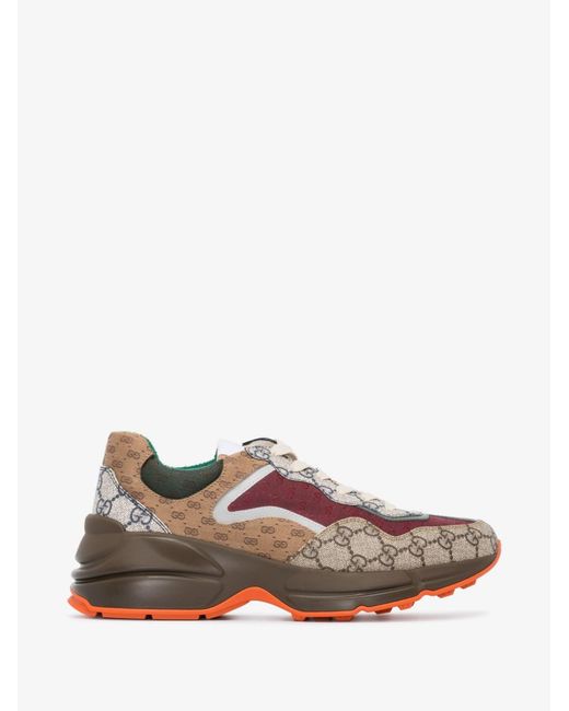 brown gucci trainers