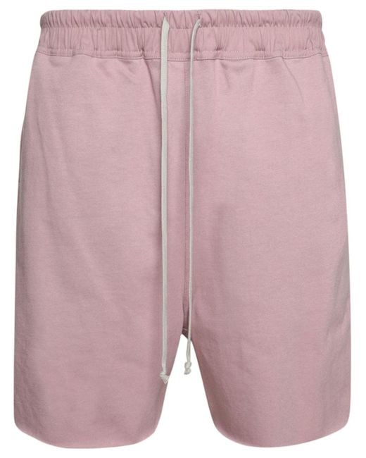 Rick Owens Pink Drop-crotch Track Shorts for men
