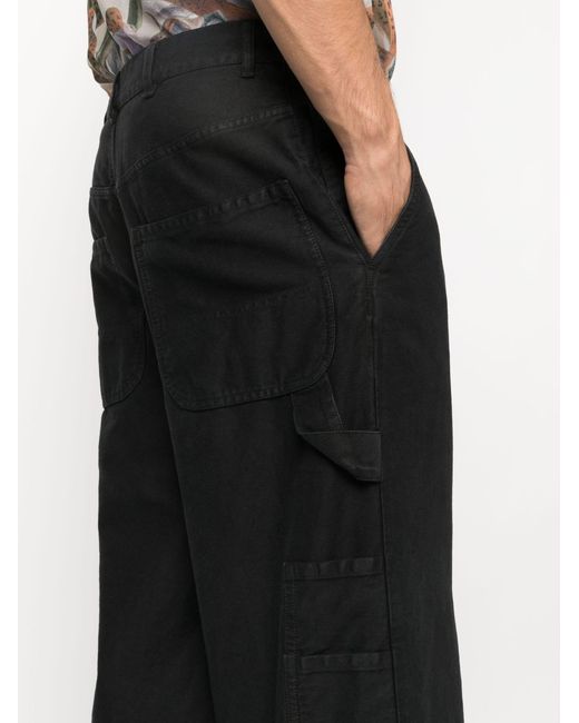 Dries Van Noten Black Low-rise Wide-leg Jeans - Men's - Cotton for men