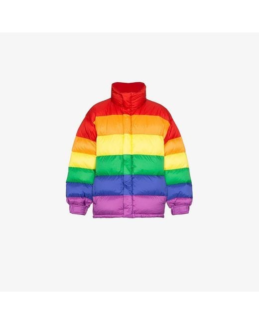 Burberry Red Rainbow Feather Down Puffer Jacket for men