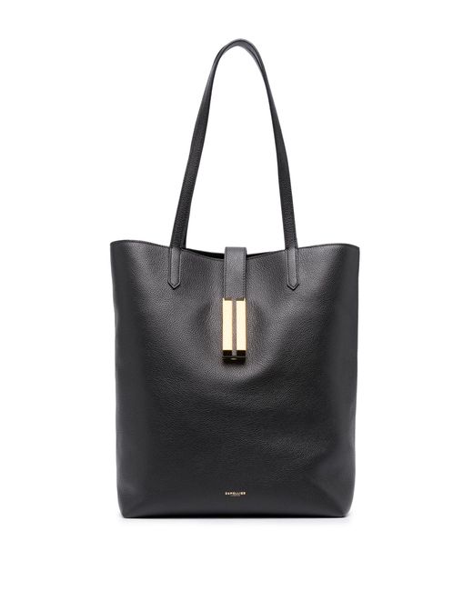 DeMellier London Black Vancouver Leather Tote Bag