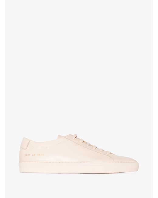 Common Projects Neutral Achilles Leather Low Top Sneakers in White - Lyst