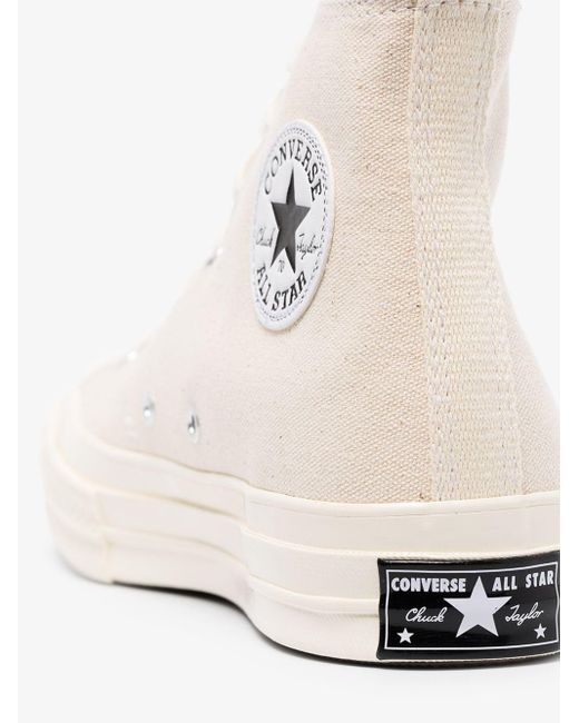 Converse Rubber Cream Chuck 70 High Top Sneakers in White | Lyst