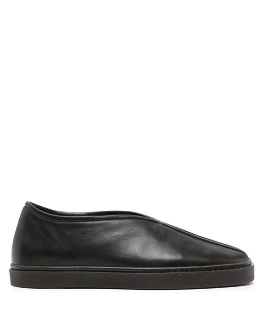 Lemaire Black Piped Leather Sneakers