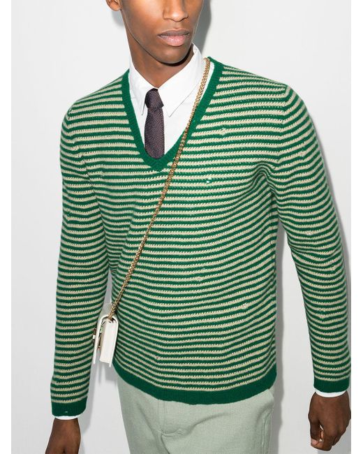 Green striped sweater mens store