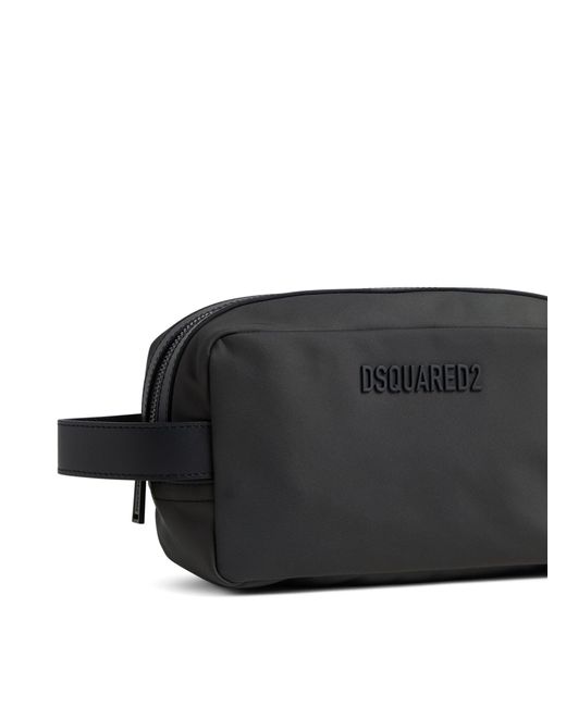 DSquared² Black Logo-detail Wash Bag for men
