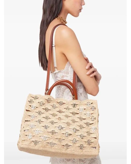 Rabanne Metallic Sac A Main Disc-Link Tote Bag