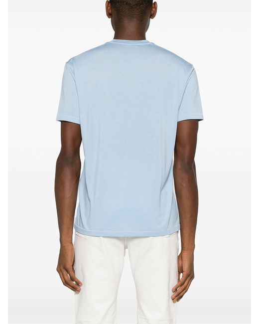 Tom Ford Blue Lyocell-blend T-shirt for men