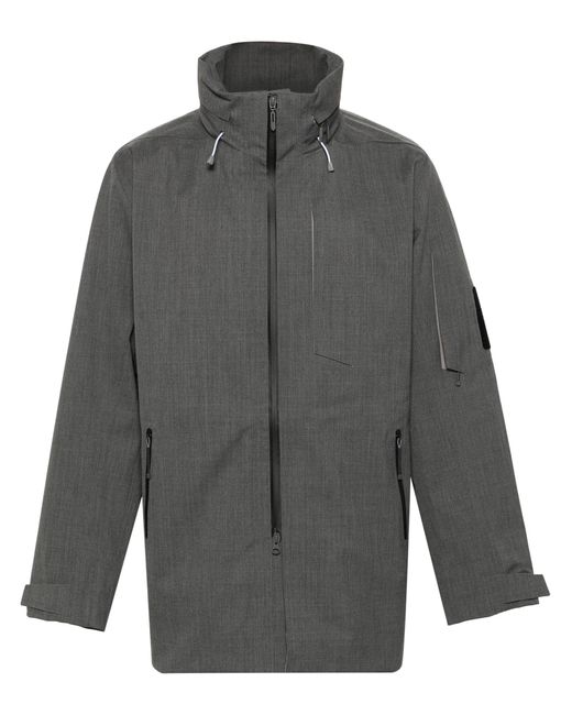 Descente Allterrain Gray Concealed-hood Lightweight Jacket for men