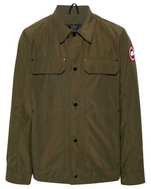 Canada Goose Green Burnaby Chore Shirt Jacket - Men's - Polyester/cotton for men