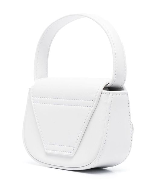 DIESEL White 1dr Xs-iconic Mini Bag With D Logo Plaque
