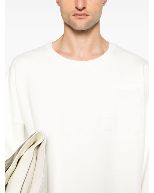 The Row White Troy Jersey Sweatshirt - Men's - Elastane/cotton for men