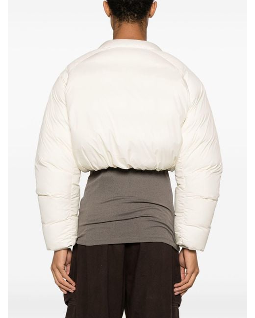 Entire studios Natural White Pillow Cropped Down Jacket - Unisex - Nylon/polyester/duck Down