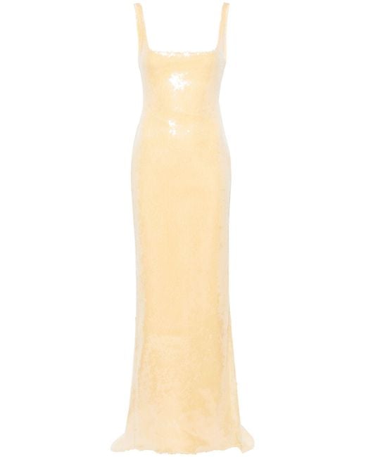 16Arlington Metallic Electra Sequin-embellished Gown