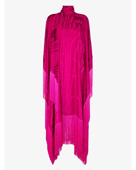 ‎Taller Marmo Pink Mrs Ross Fringed Maxi Dress