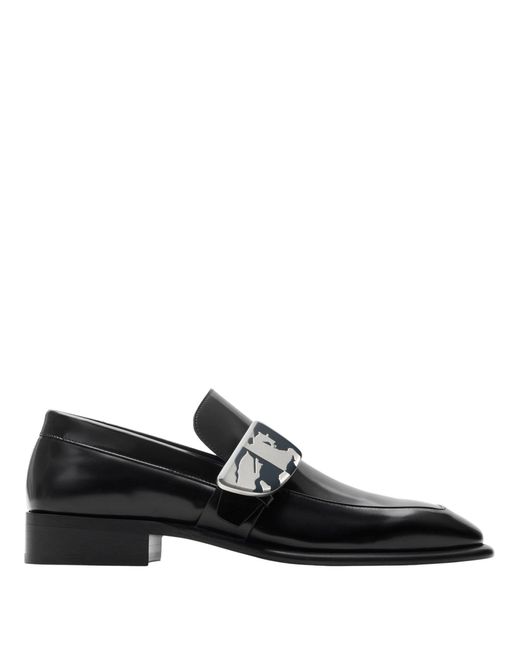 Burberry Black Shield Leather Loafers for men