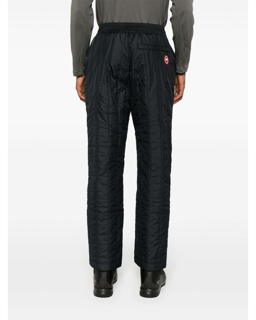 Canada Goose Blue Black Carlyle Quilted Trousers - Men's - Polyamide/lyocell for men