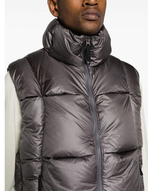 Goldwin Brown Grey Three-dimensional Quilted Vest - Men's - Nylon/feather Down for men