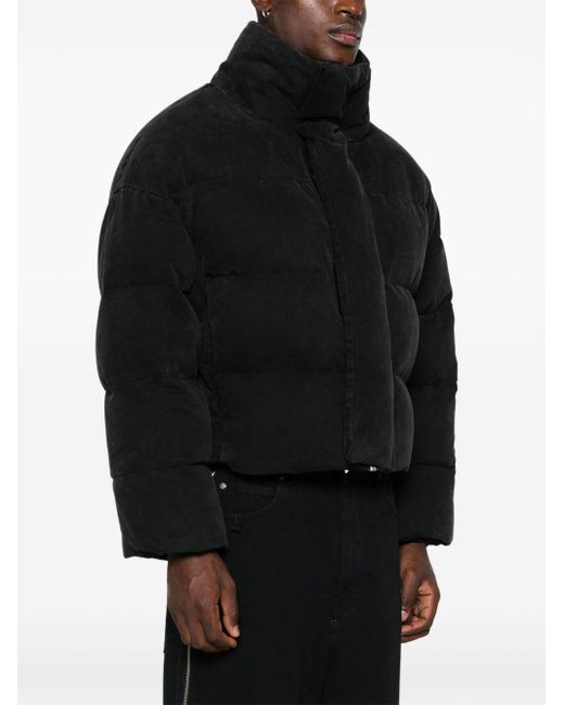 Entire studios Black Velvet Puffer Jacket
