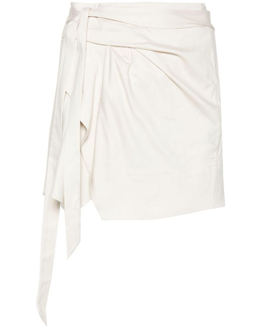 Isabel Marant White Berenice Wrap Cotton Skirt