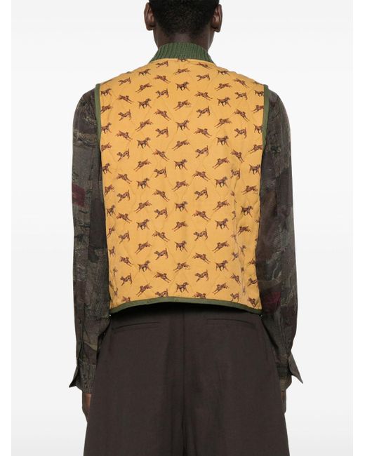 Bode Metallic Crittendon Quilted Vest for men