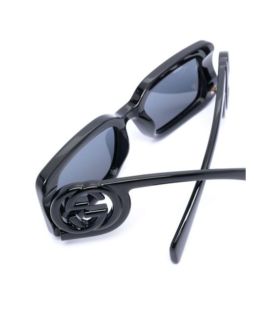 Gucci Blue Rectangular Sunglasses - Women's - Acetate