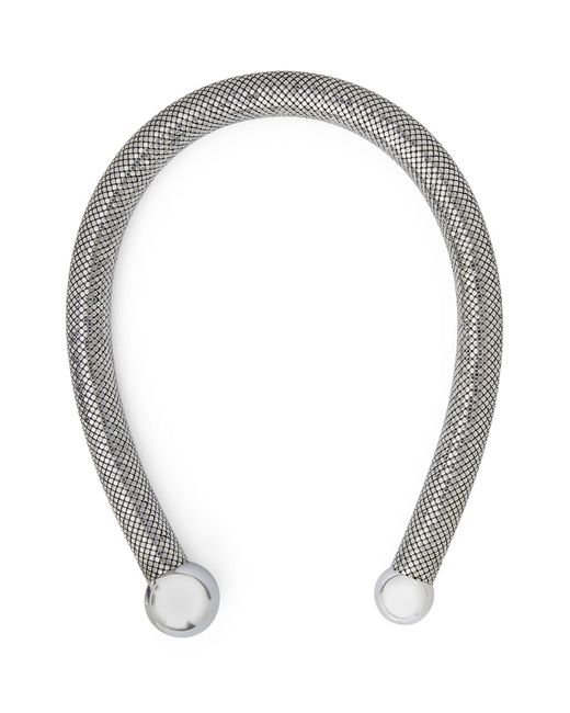 Rabanne Metallic Pixel Tube Necklace