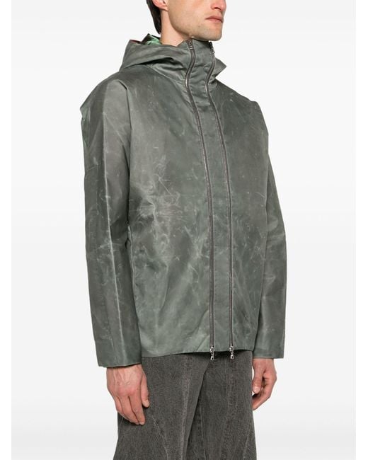 LUEDER Gray Mariner Hooded Jacket for men