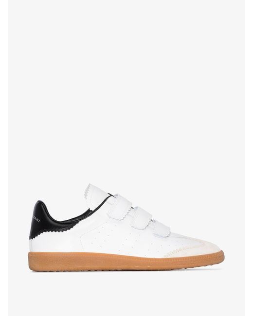 Isabel Marant White Velcro Strap Sneakers