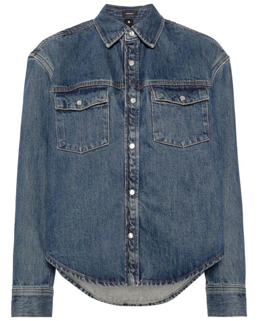 Wardrobe NYC Blue Press-stud Denim Jacket - Women's - Cotton